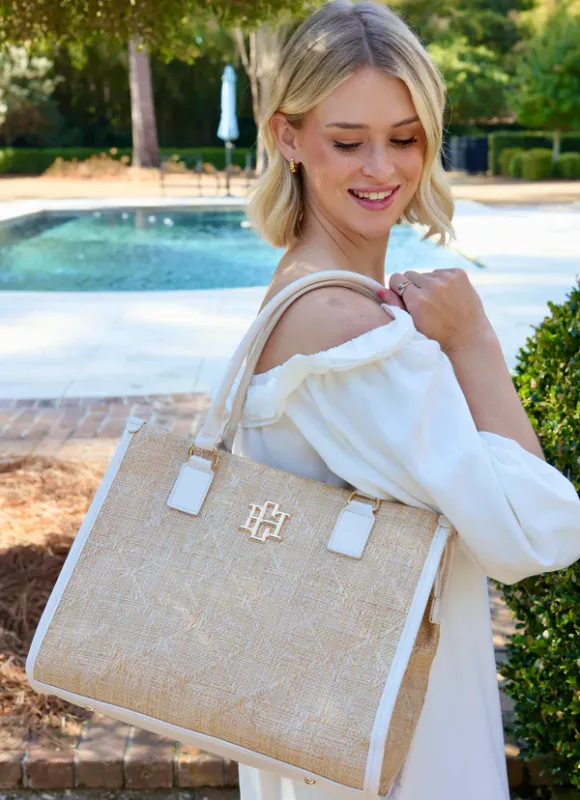 Hailey Tote-Natural Lattice