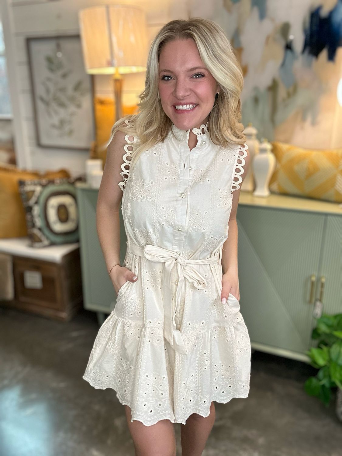 Darling Days Dress-Natural