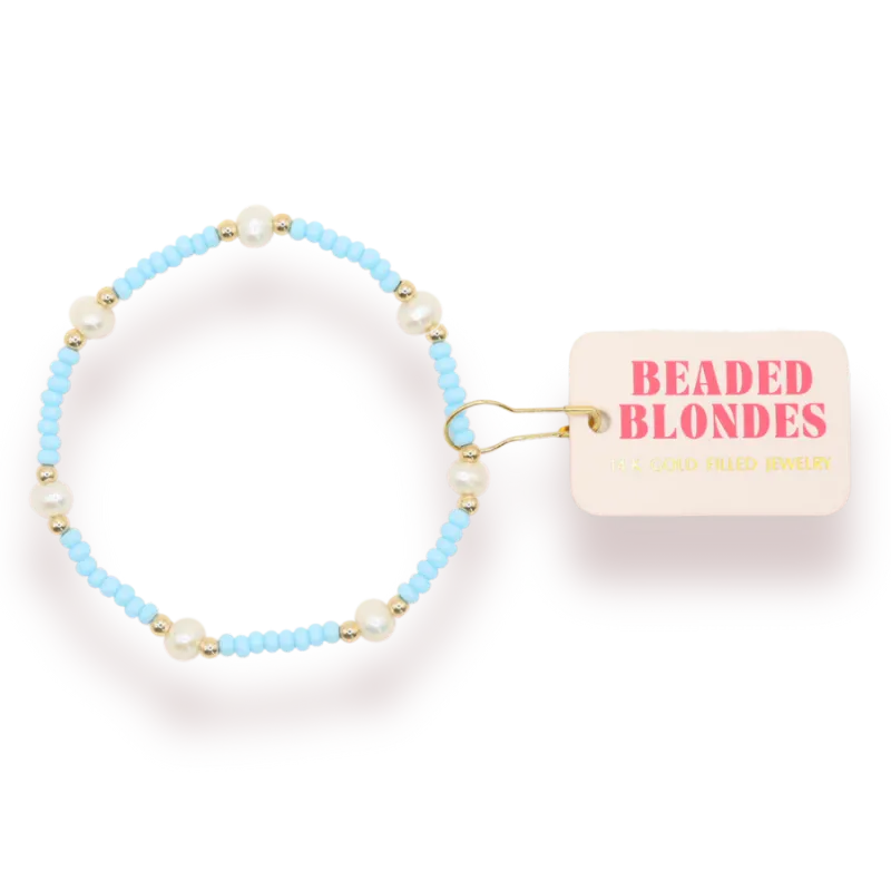 VG Beaded Blonde- Pastel Blue Pearl EXT