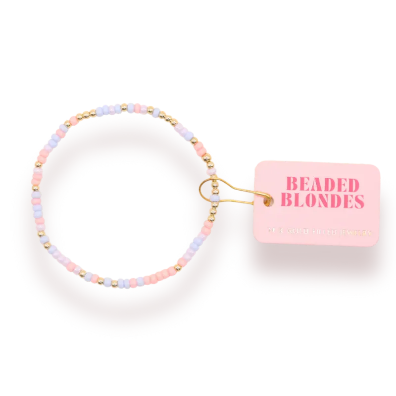 VG Beaded Blonde Sprinkle- Pastel Pink/Periwinkle/Lilac EXT