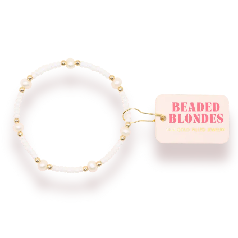 VG Beaded Blonde- White Pearl