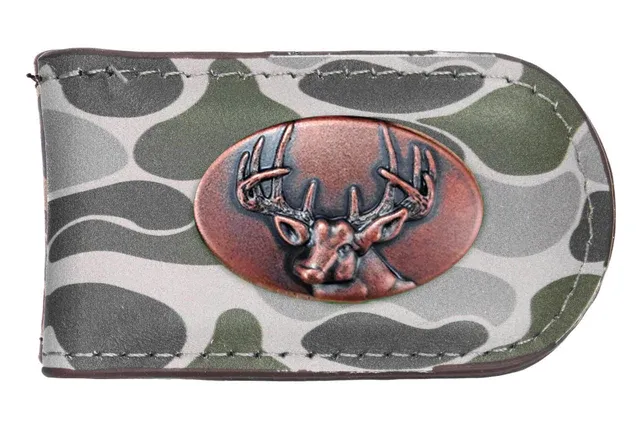 Old School Green Camo Mag Clip-Buck