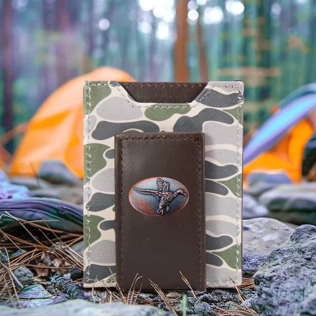 Old School Green Camo Front Pocket Wallet-Duck