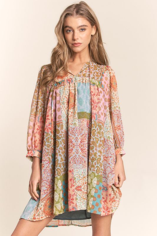 Boho Cascade Dress