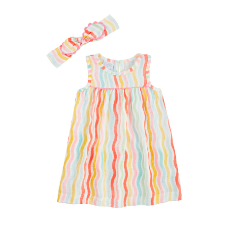 Rainbow Dress &amp; Headband Set