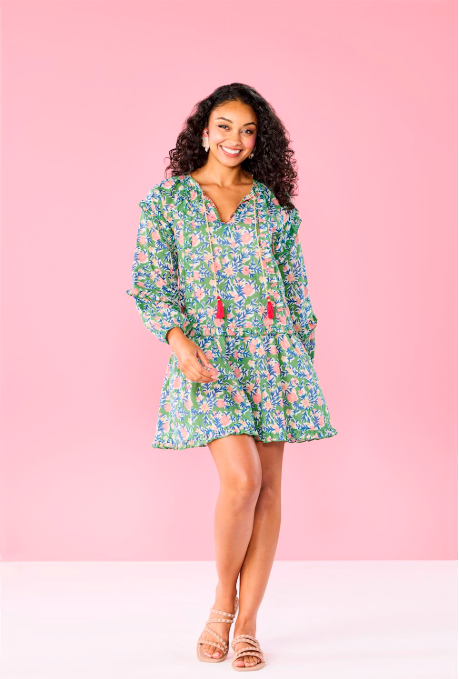 Shawna Tunic Dress-Green