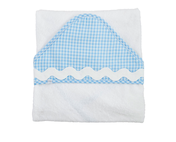 Blue Gingham Hooded Towel