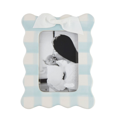 Vertical Blue Bow Frame