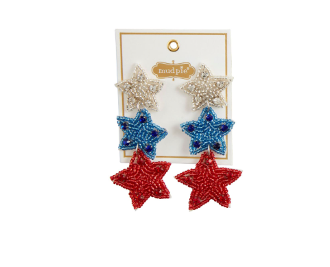 4th of July Earrings-Stars