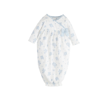 White Ditsy Floral Gown