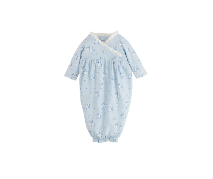 Blue Ditsy Floral Gown
