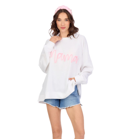 Mama Sparkle Sweatshirt-Pink