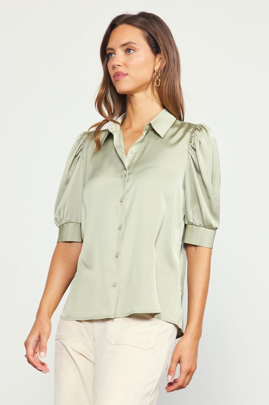 CH Perfectly Plus Satin Classic Top-Sage