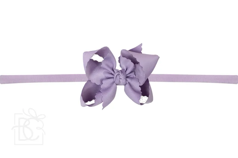 Scalloped Bow Headband-Fresco