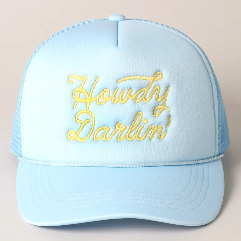 Howdy Darlin Trucker Hat-Blue