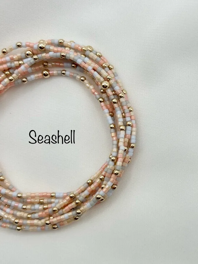 Beaded Stretch Bracelets-Seashell