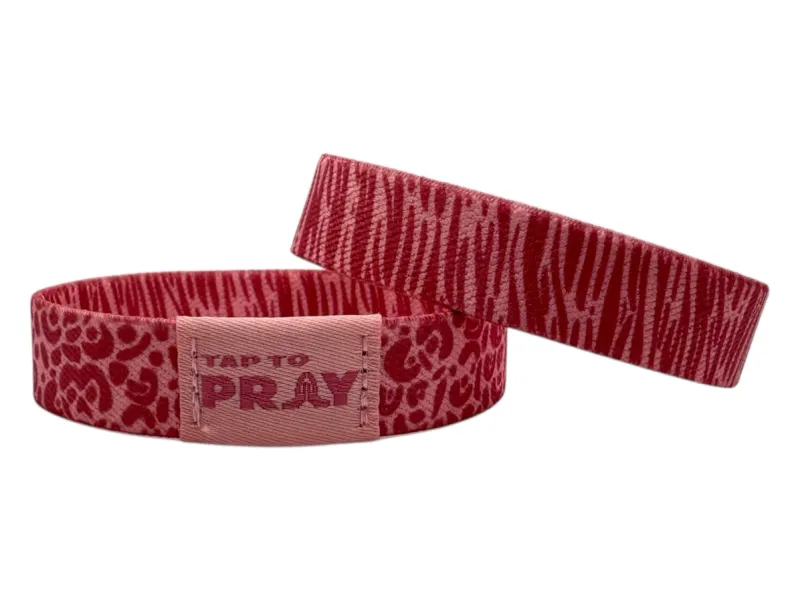 VG Tap to Pray Wristbands-Safari Rose