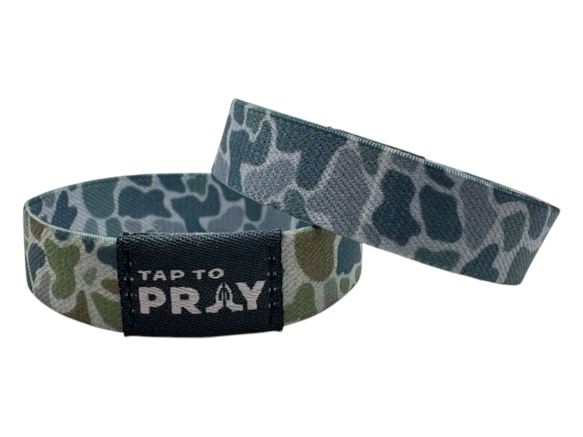 VG Tap to Pray Wristbands-River Rock Moss Camo