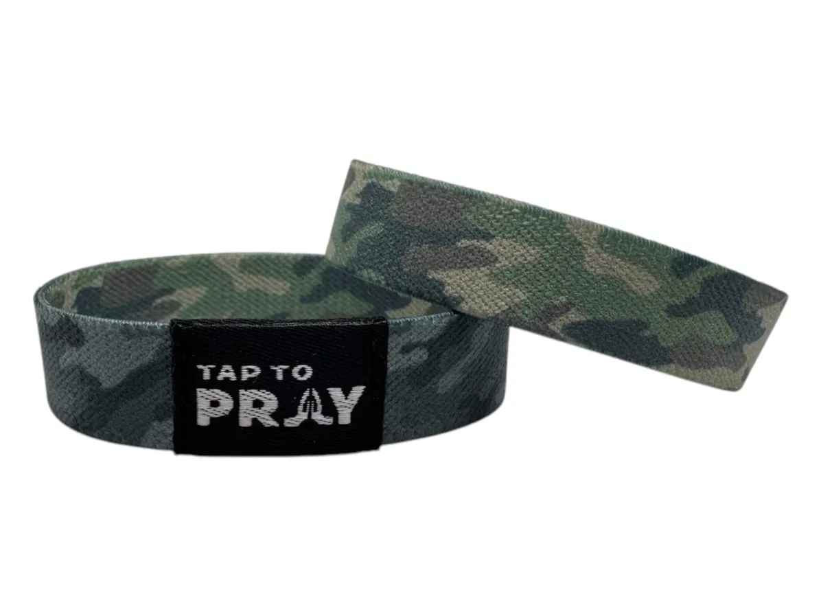 VG Tap to Pray Wristbands-Charcoal Camo