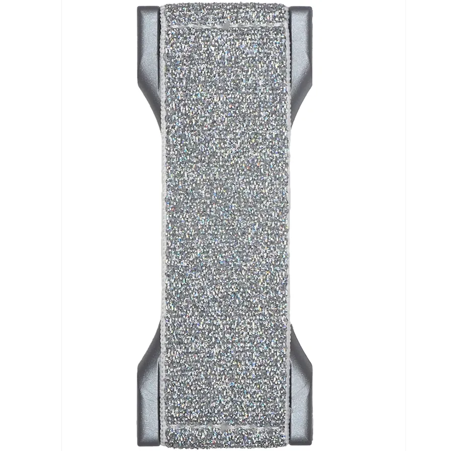 VG Love Handle Phone Grip-Silver Glitter