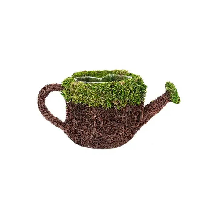 Deco Watering Can-Wicker-Large 9&quot;