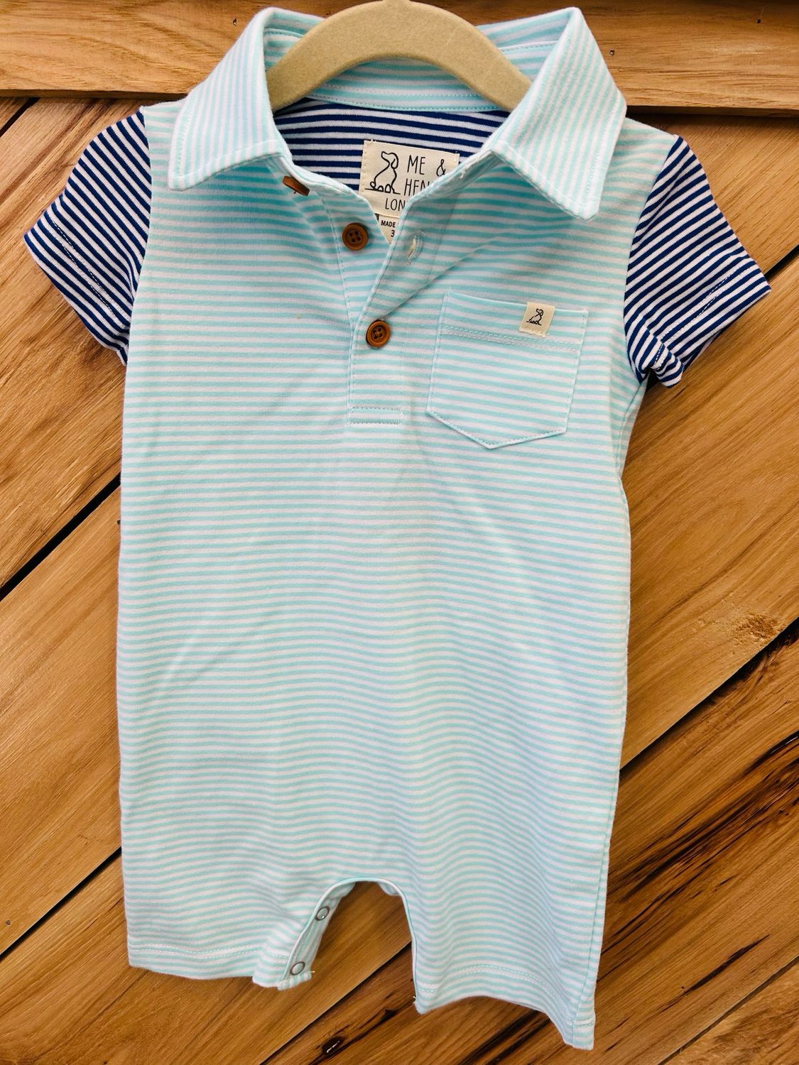 CH Saltash Polo Romper-Blue/Royal