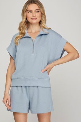 The Alya Terry Shorts-Lt. Blue