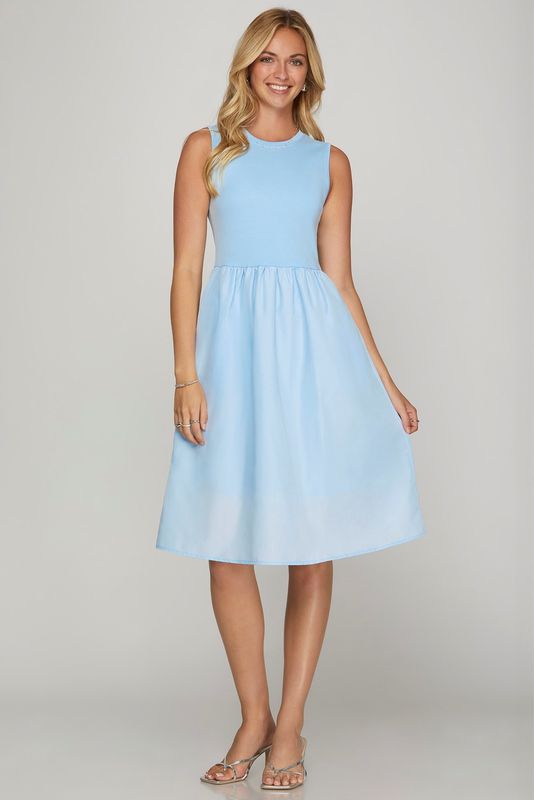 The Ayla Midi Dress-Lt. Blue