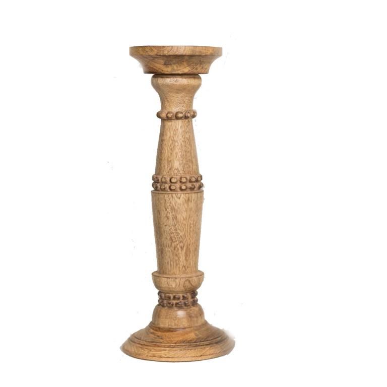 Beaded Candle Stick Natural Small