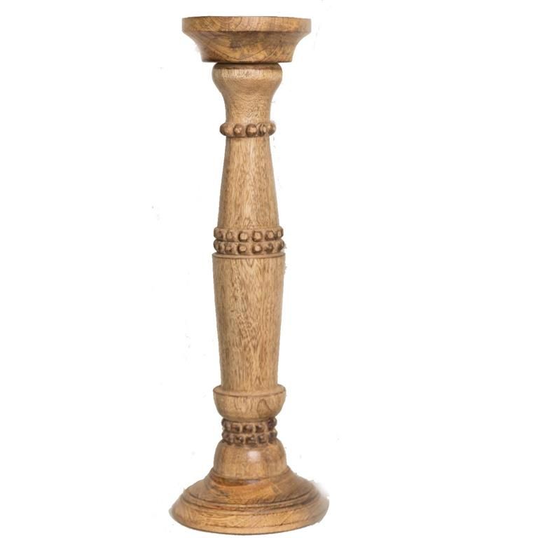 Beaded Candle Stick Natural Large