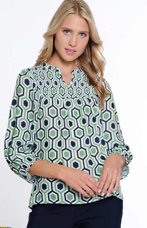 Multi Elastic Shirred Top
