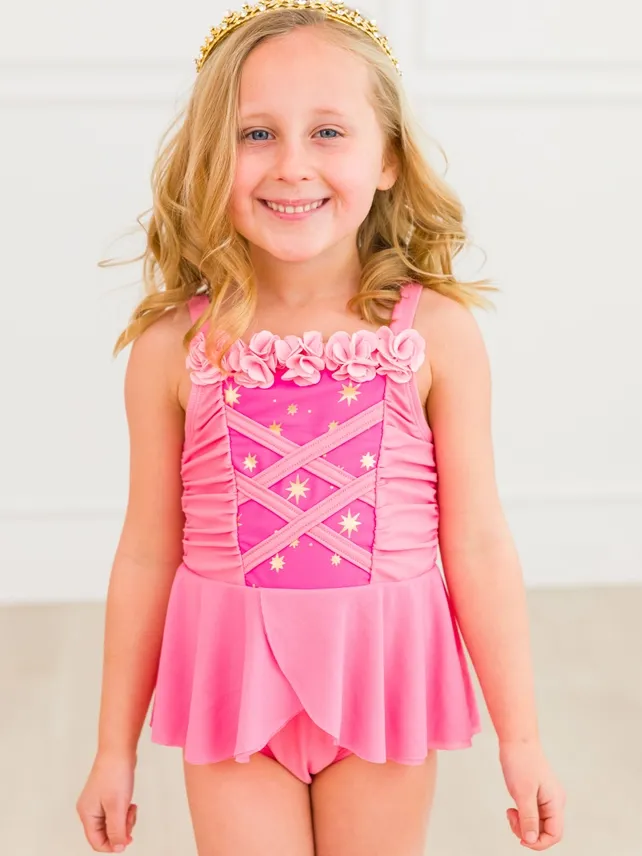 Girls Sleeping Princess Swimsuit