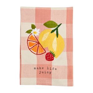 Make Life Embroidered Towel