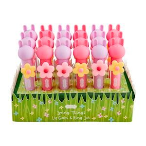 Easter Rings With Lip Gloss-Purple