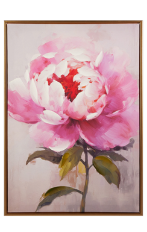 27.5&quot; Pink/Red Peony Framed Wall Art