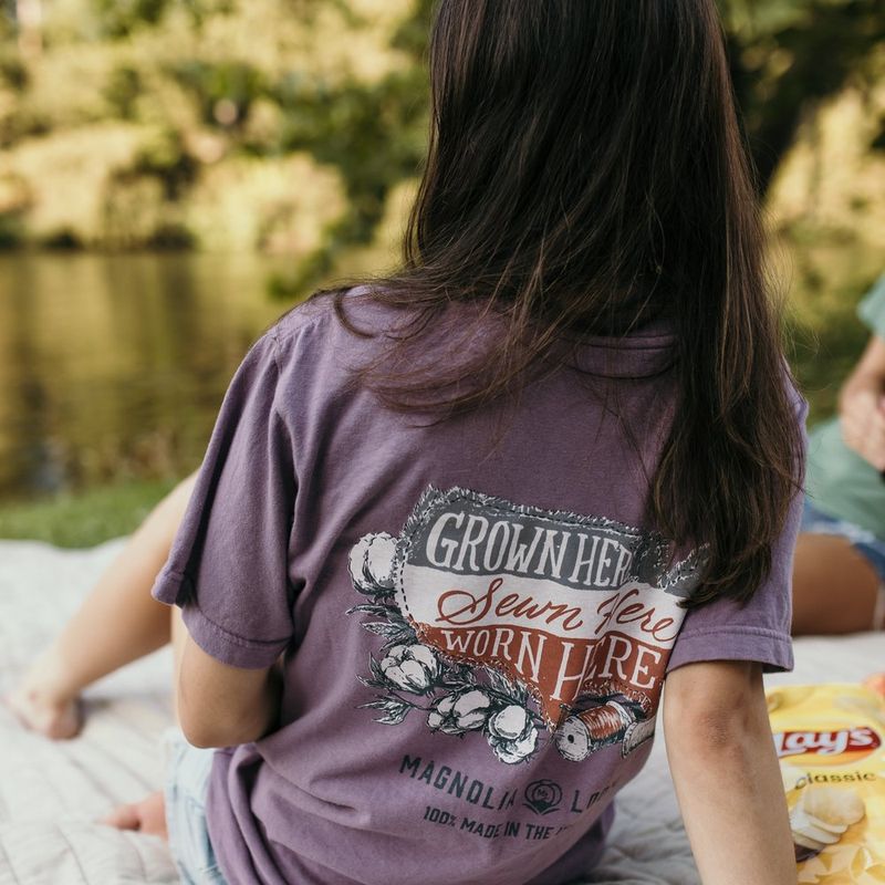 Grown Here Worn Here Tee-Mauve