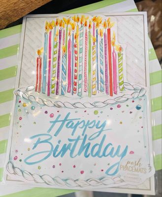 VG Birthday Cake Placemat