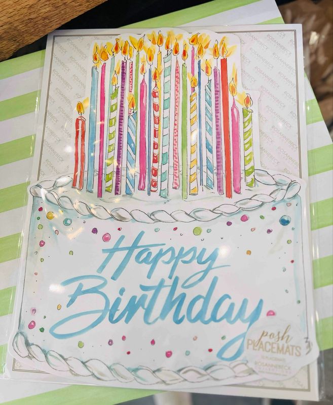 VG Birthday Cake Placemat