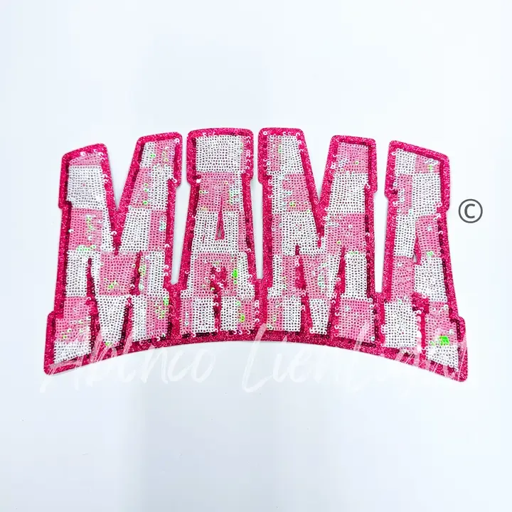 Mama Light Pink Check Patch