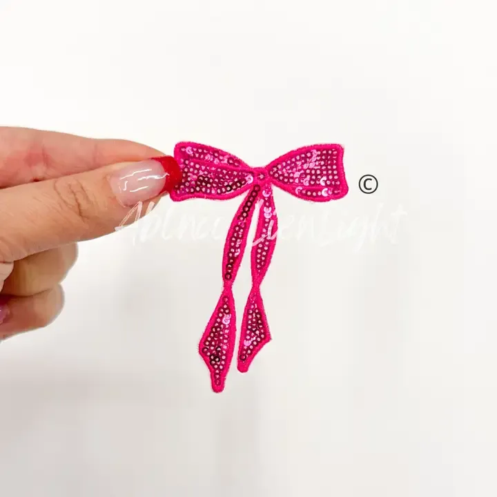 Hot Pink Skinny Bow Patch
