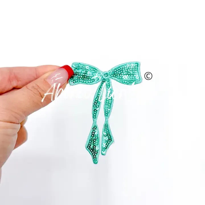 Teal Skinny Bow Patch