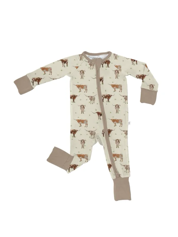 Longhorns Zip Pajamas