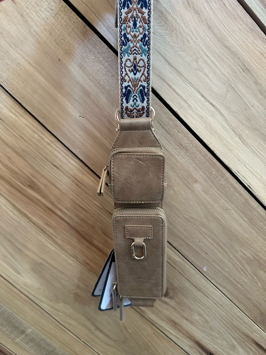Zip &amp; Clip Strap-Cappuccino