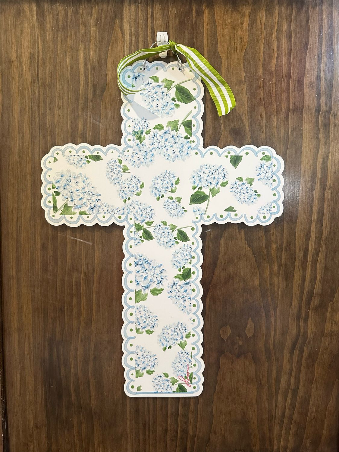 VG Hydrangea Cross Doorhanger