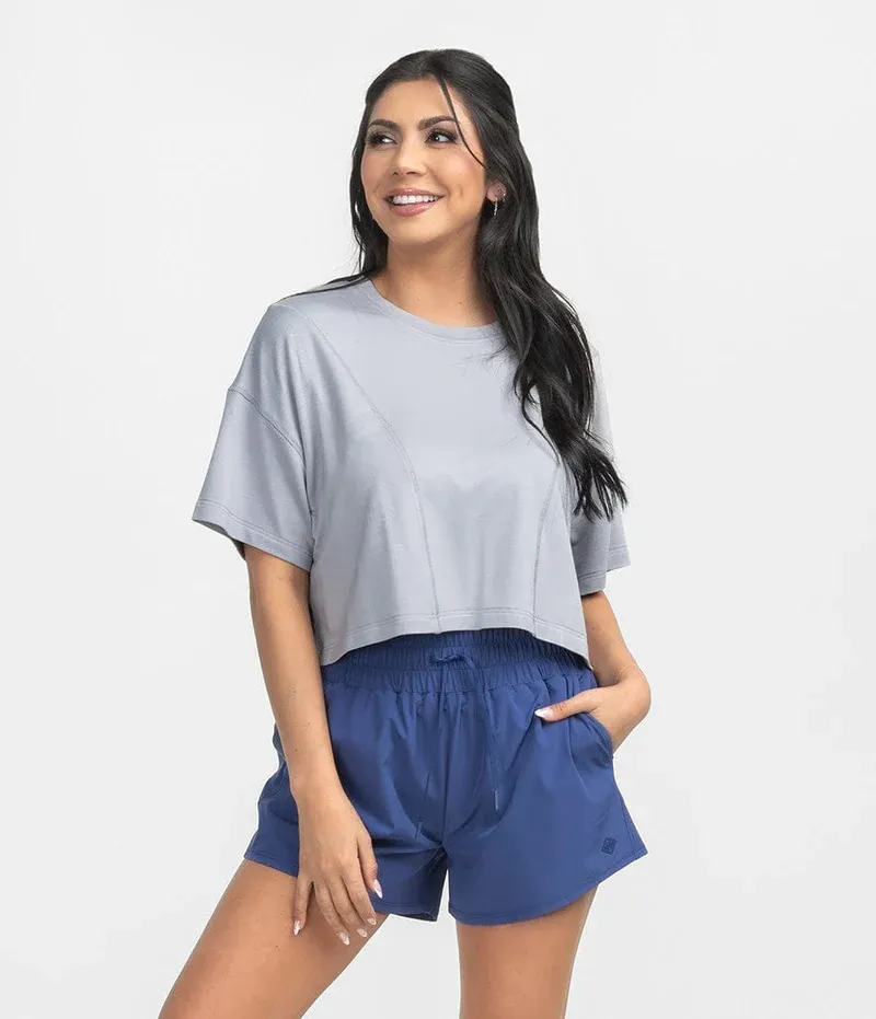 CS SSCO All Day Cropped Tee Harbor Slate