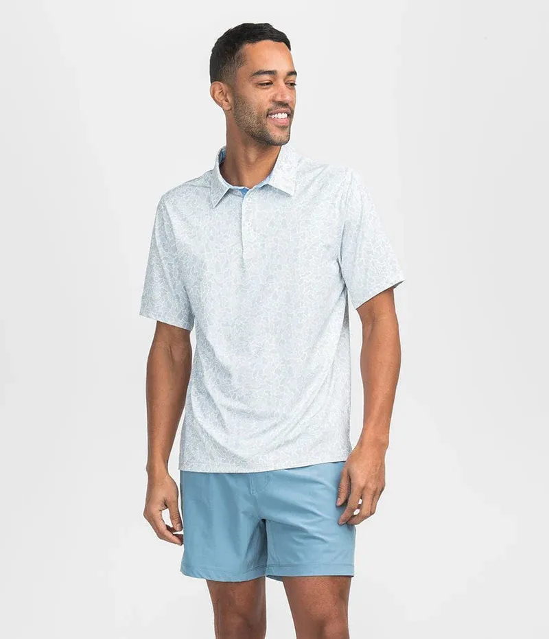 CS SSCO Hunters Hideaway Printed Polo River Rock