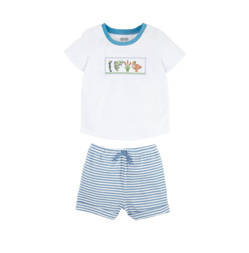 Fishing Smocked Short Set