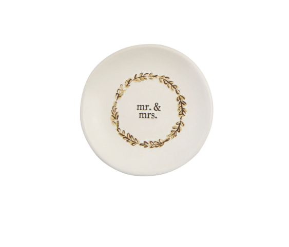 MR &amp; MRS Wedding Ring Dish