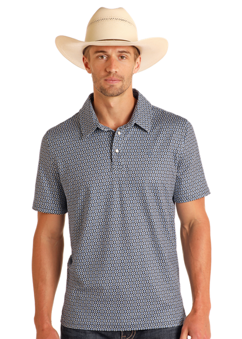 Navy Men&#39;s Polo Snap