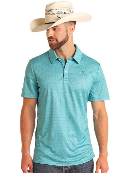 Peacock Geo Printed Polo